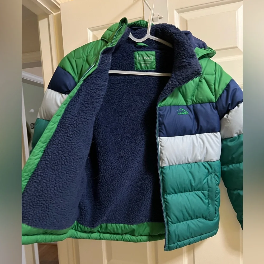 L.L. Bean Colorblock Down Puffer Jacket - Picture 3 of 4